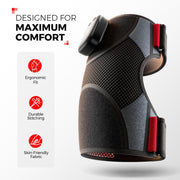 Knee Massager with Heat and Red Light Therapy for Knee Pain Relief | FSA&HSA, 5000Mah Cordless Heated Knee Brace with 3 Heat / 3 Vibration / 5 Light Levels, 72 Red Lights 660Nm & 850Nm Infrared