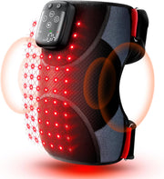 Knee Massager with Heat and Red Light Therapy for Knee Pain Relief | FSA&HSA, 5000Mah Cordless Heated Knee Brace with 3 Heat / 3 Vibration / 5 Light Levels, 72 Red Lights 660Nm & 850Nm Infrared