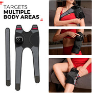 Knee Massager with Heat and Red Light Therapy for Knee Pain Relief | FSA&HSA, 5000Mah Cordless Heated Knee Brace with 3 Heat / 3 Vibration / 5 Light Levels, 72 Red Lights 660Nm & 850Nm Infrared
